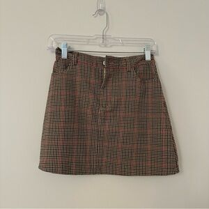 Brandy Melville Plaid Mini Skirt